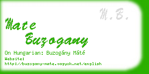 mate buzogany business card