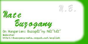 mate buzogany business card